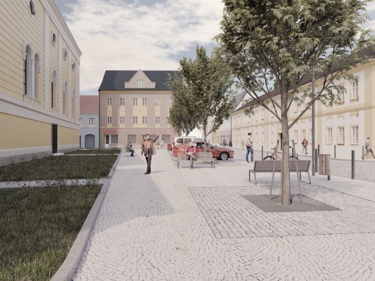 Směr budoucí podoby prostoru před kostelem