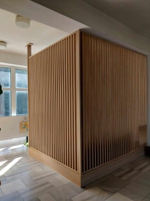 Rodinný koutek poskytuje soukromí.