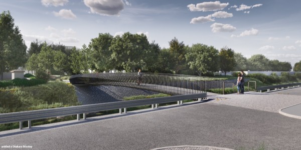 Vizualizace nové lávky (HUA HUA ARCHITECTS s.r.o.)