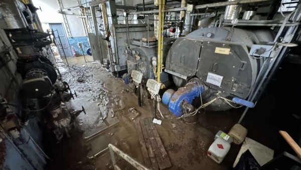 Kotelna po povodních (foto: Sateza)