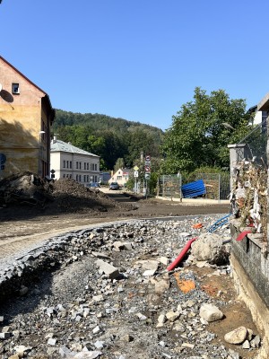 Ulice Školní (obnova po povodních)