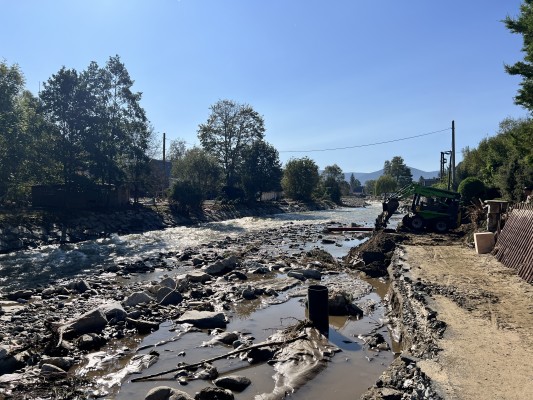 Komunikace zničená povodní 2024