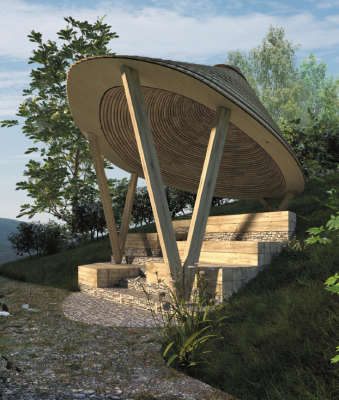 Nové vyhlídkové místo s odpočívadlem na Předním vršku