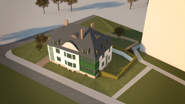 Vizualizace: revitalizace městské vily na ulici Dukelská, pro zřízení dětské skupiny