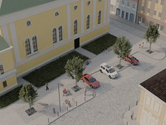 Úprava prostoru před kostelem