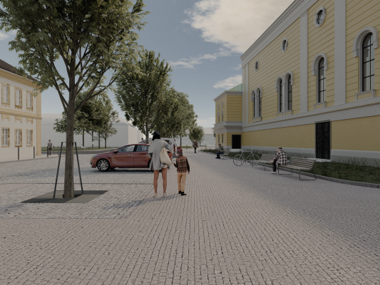 Úprava prostoru před kostelem