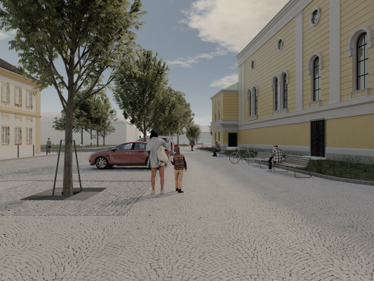 Úprava prostoru před kostelem